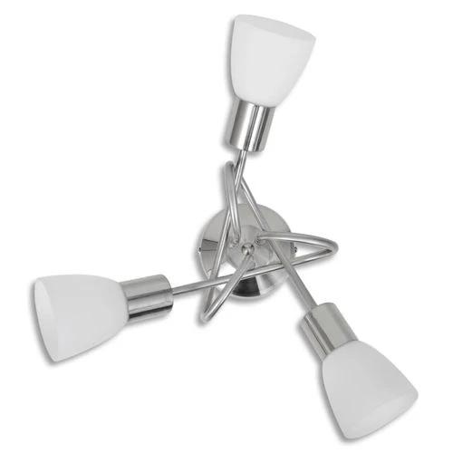 vidaXL Ceiling Lamp with Glass Shades for 3 E14 Bulbs - Ceiling Lights
