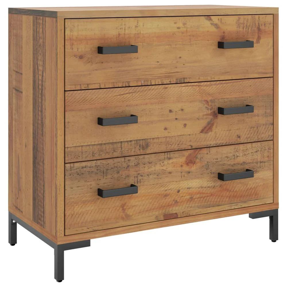 Chest of Drawers 75x35x70 cm vidaXL Solid Pinewood by vidaXL