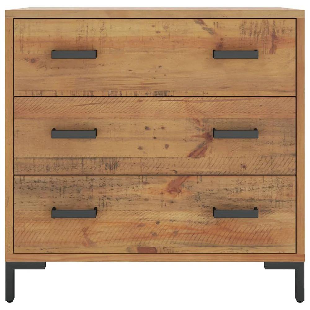 Chest of Drawers 75x35x70 cm vidaXL Solid Pinewood by vidaXL