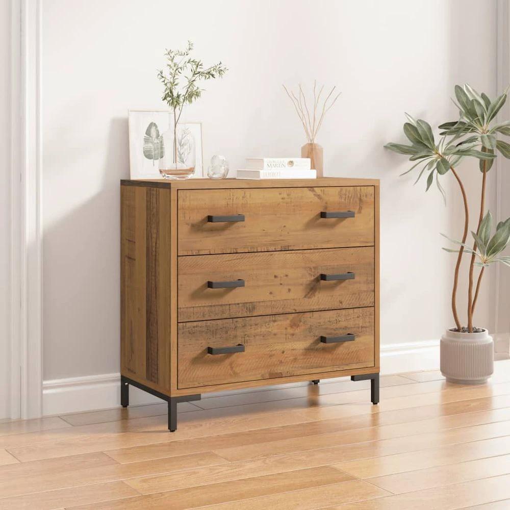 vidaXL Chest of Drawers 75x35x70 cm vidaXL Solid Pinewood - Uncategorized Chest of Drawers
