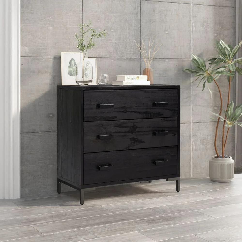 vidaXL Chest of Drawers 75x35x70 cm vidaXL Solid Pinewood - Uncategorized Chest of Drawers