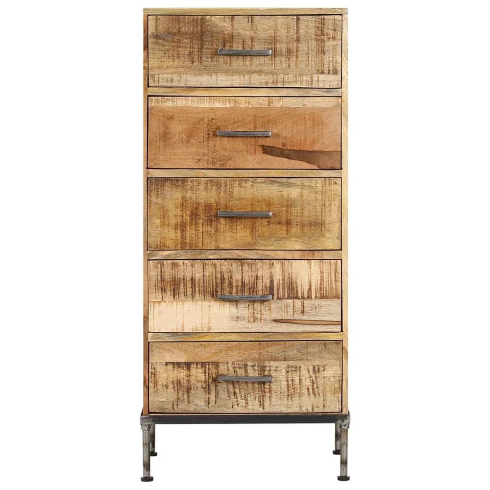 vidaXL Chest of Drawers 45x35x106 cm vidaXL Solid Mango Wood - Uncategorized Chest of Drawers
