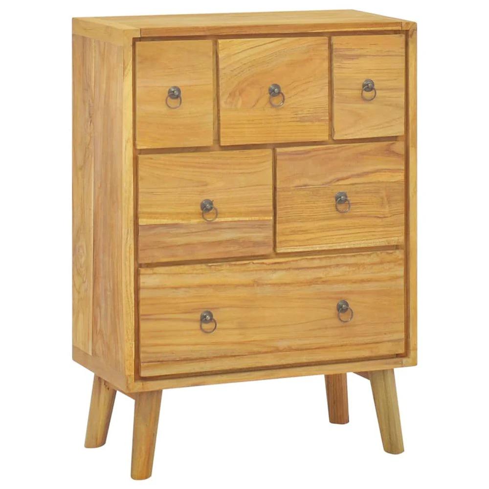 vidaXL Chest of Drawers 56x30x80 cm vidaXL Solid Wood Teak - Uncategorized Chest of Drawers