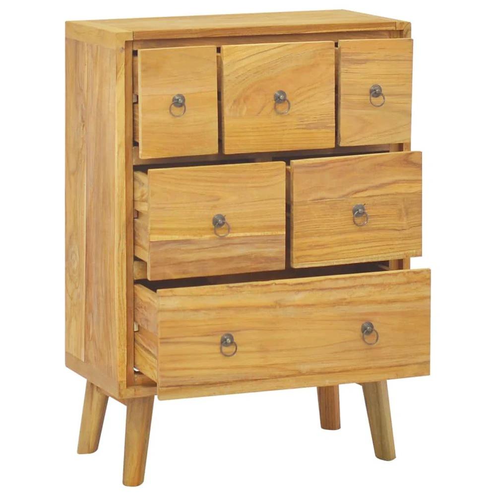 vidaXL Chest of Drawers 56x30x80 cm vidaXL Solid Wood Teak - Uncategorized Chest of Drawers