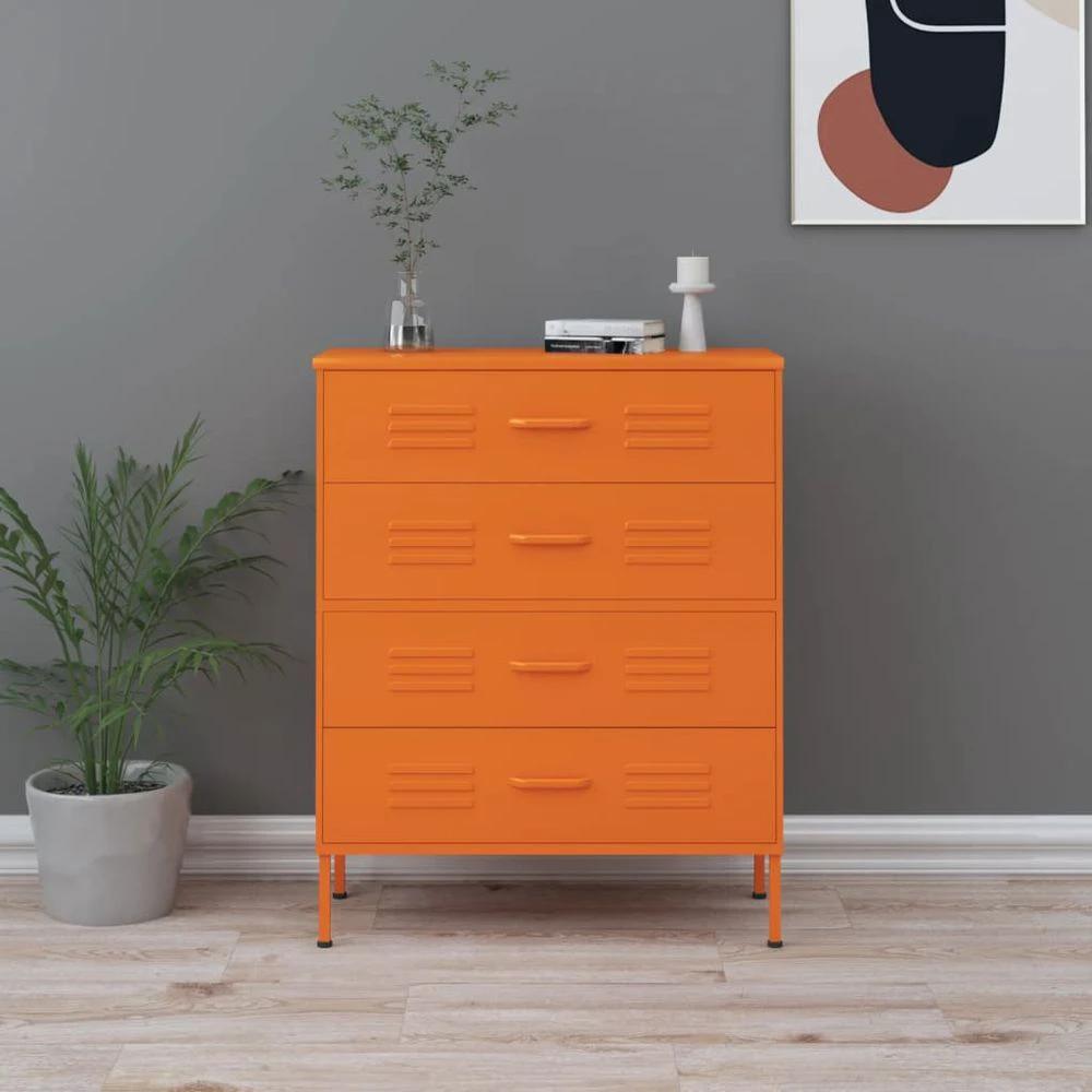 Chest of Drawers Olive Green 80x35x101.5 cm Steel vidaXL by vidaXL