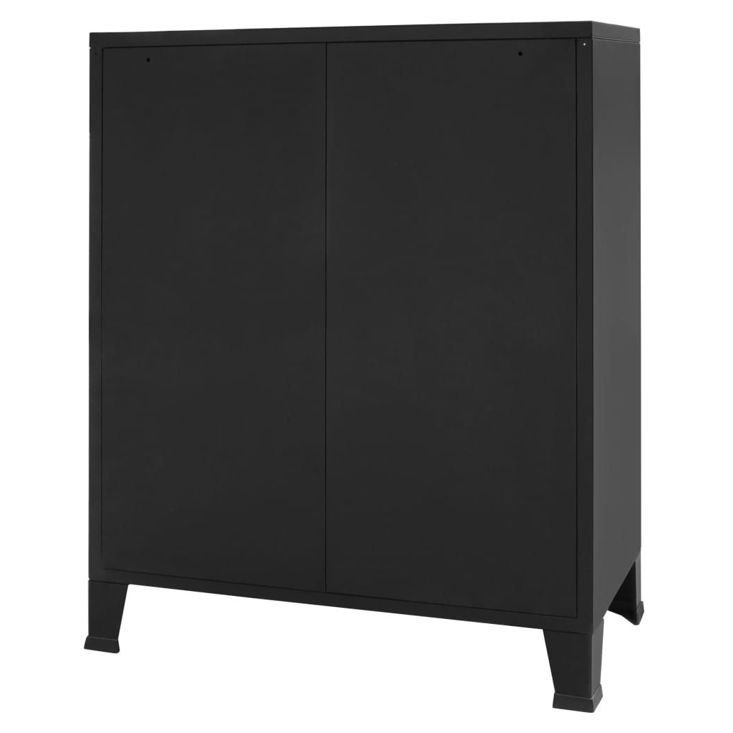 vidaXL Chest of Drawers Metal Industrial Style vidaXL 78x40x93 cm Black - Uncategorized Chest of Drawers