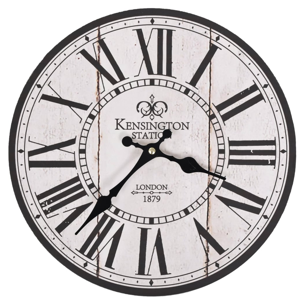 Vintage Wall Clock Flower 30 cm - Clock from vidaXL