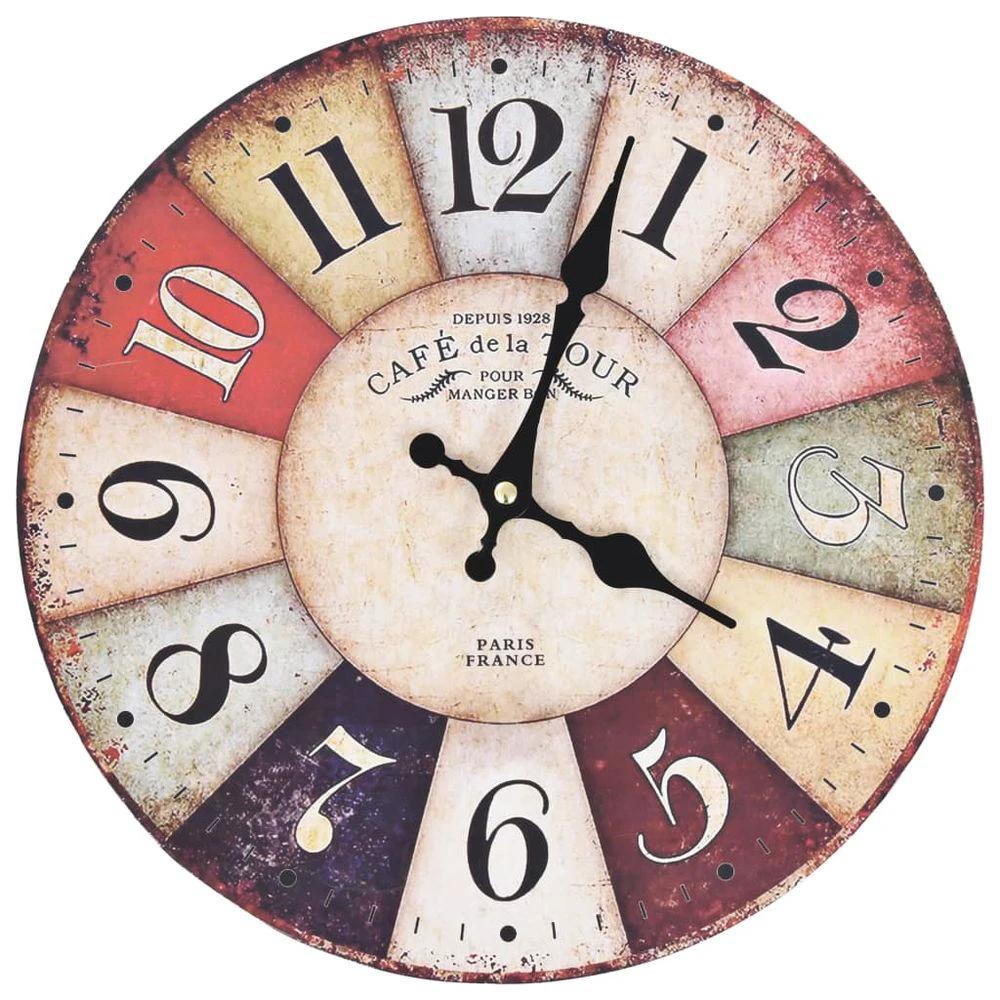 Vintage Wall Clock Flower 30 cm - Clock from vidaXL