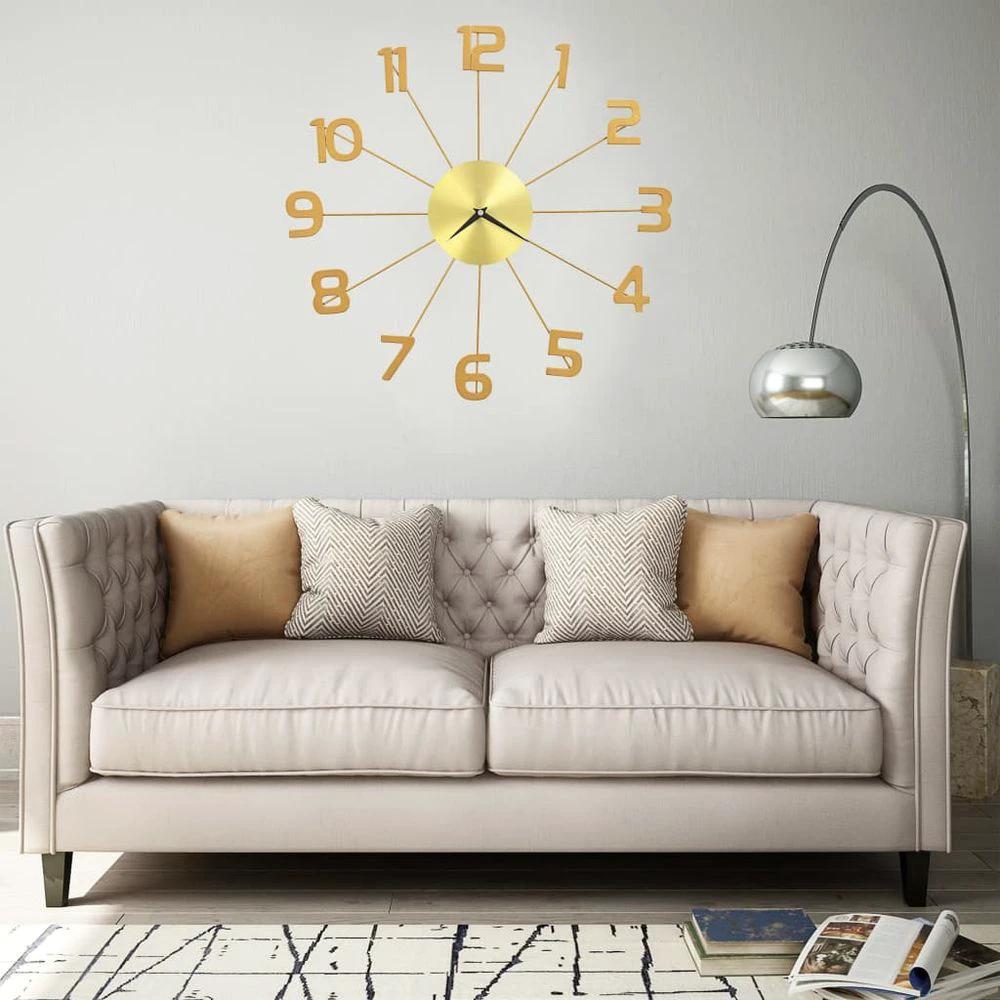 Wall Clock Metal 70 cm Golden - Clock from vidaXL