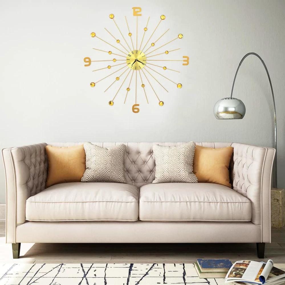 Wall Clock Metal 70 cm Golden - Clock from vidaXL