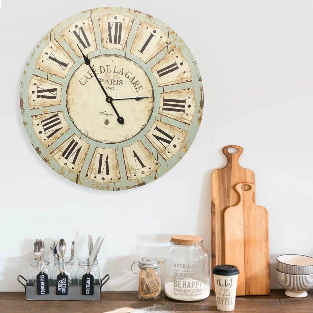 Wall Clock Multicolour 60 cm MDF - Clock from vidaXL