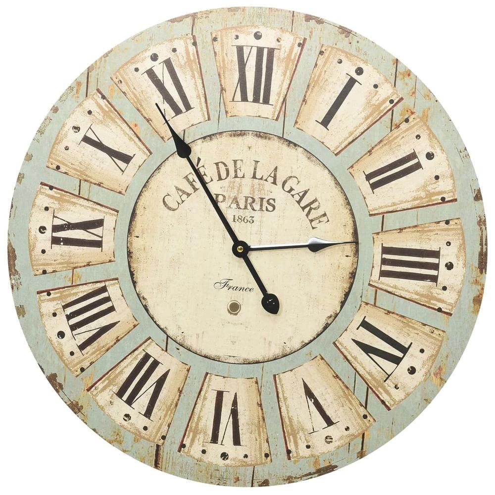 Wall Clock Multicolour 60 cm MDF - Clock from vidaXL