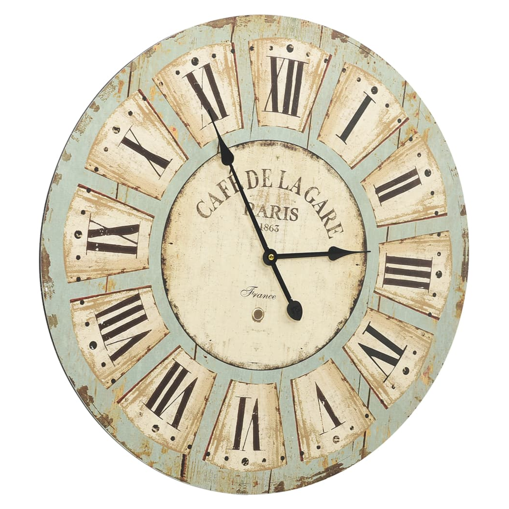 Wall Clock Multicolour 60 cm MDF - Clock from vidaXL