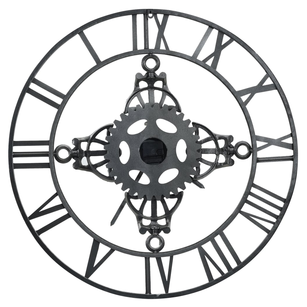 Wall Clock Silver 78 cm Metal - Clock from vidaXL