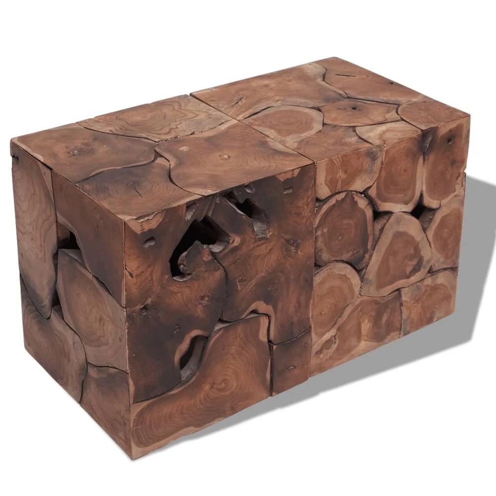 Stools/Coffee Table Solid Teak vidaXL by vidaXL