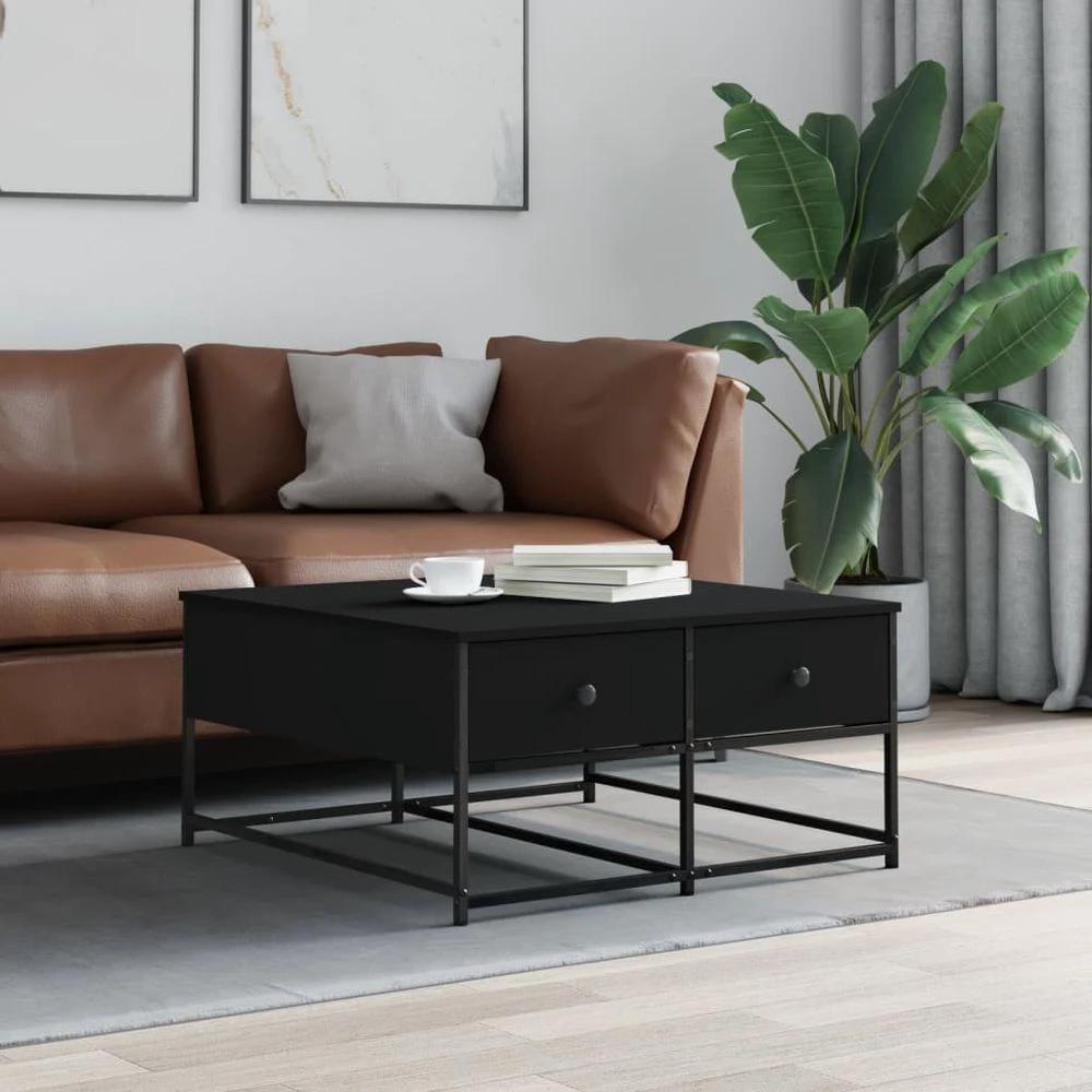 Coffee Table Black 100x99x40 cm vidaXL Engineered Wood by vidaXL