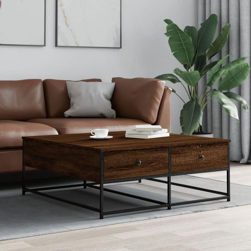 Coffee Table Black 100x99x40 cm vidaXL Engineered Wood by vidaXL