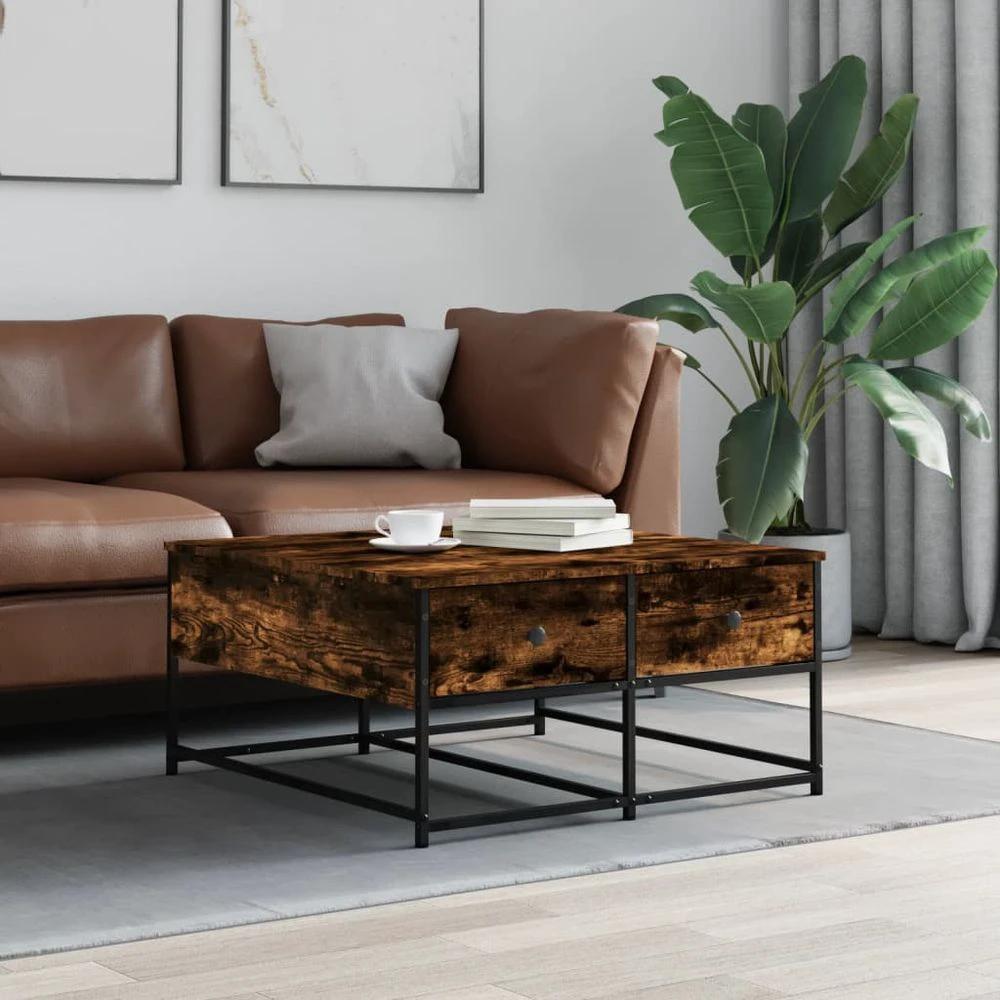 Coffee Table Black 100x99x40 cm vidaXL Engineered Wood by vidaXL
