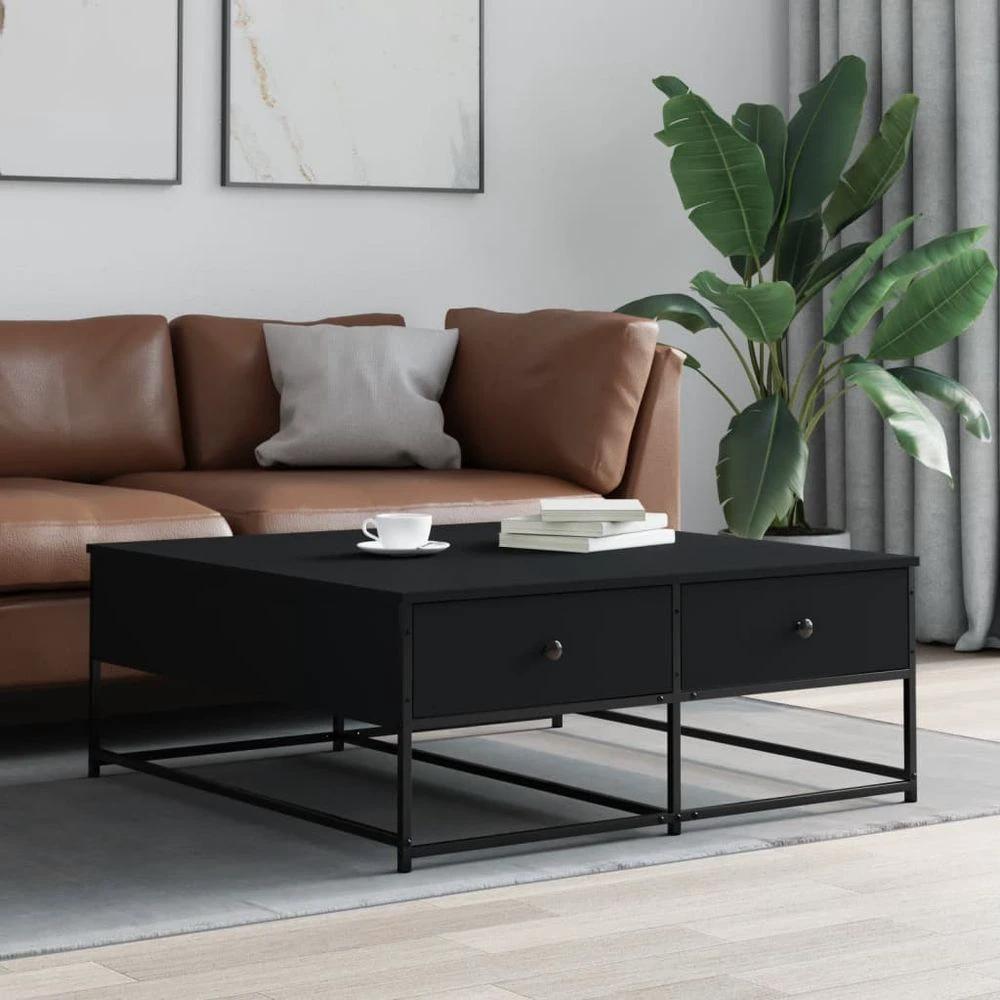 vidaXL Coffee Table Black 100x99x40 cm vidaXL Engineered Wood - Coffee Tables Coffee Table