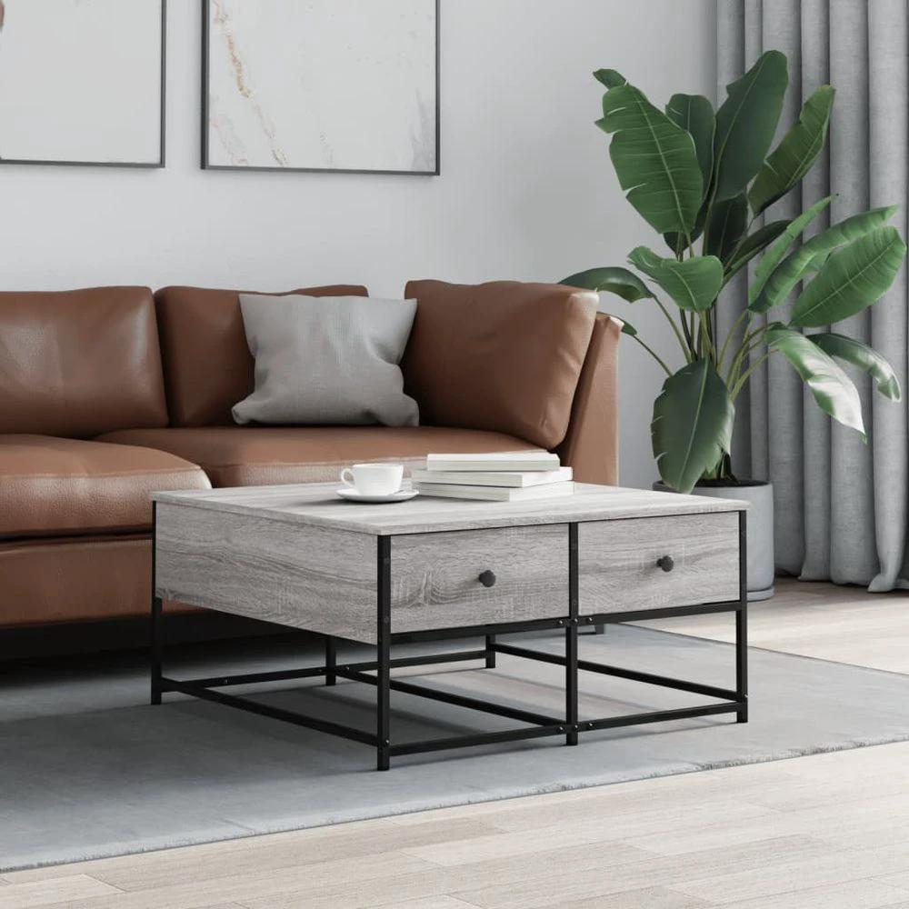 vidaXL Coffee Table Black 100x99x40 cm vidaXL Engineered Wood - Coffee Tables Coffee Table