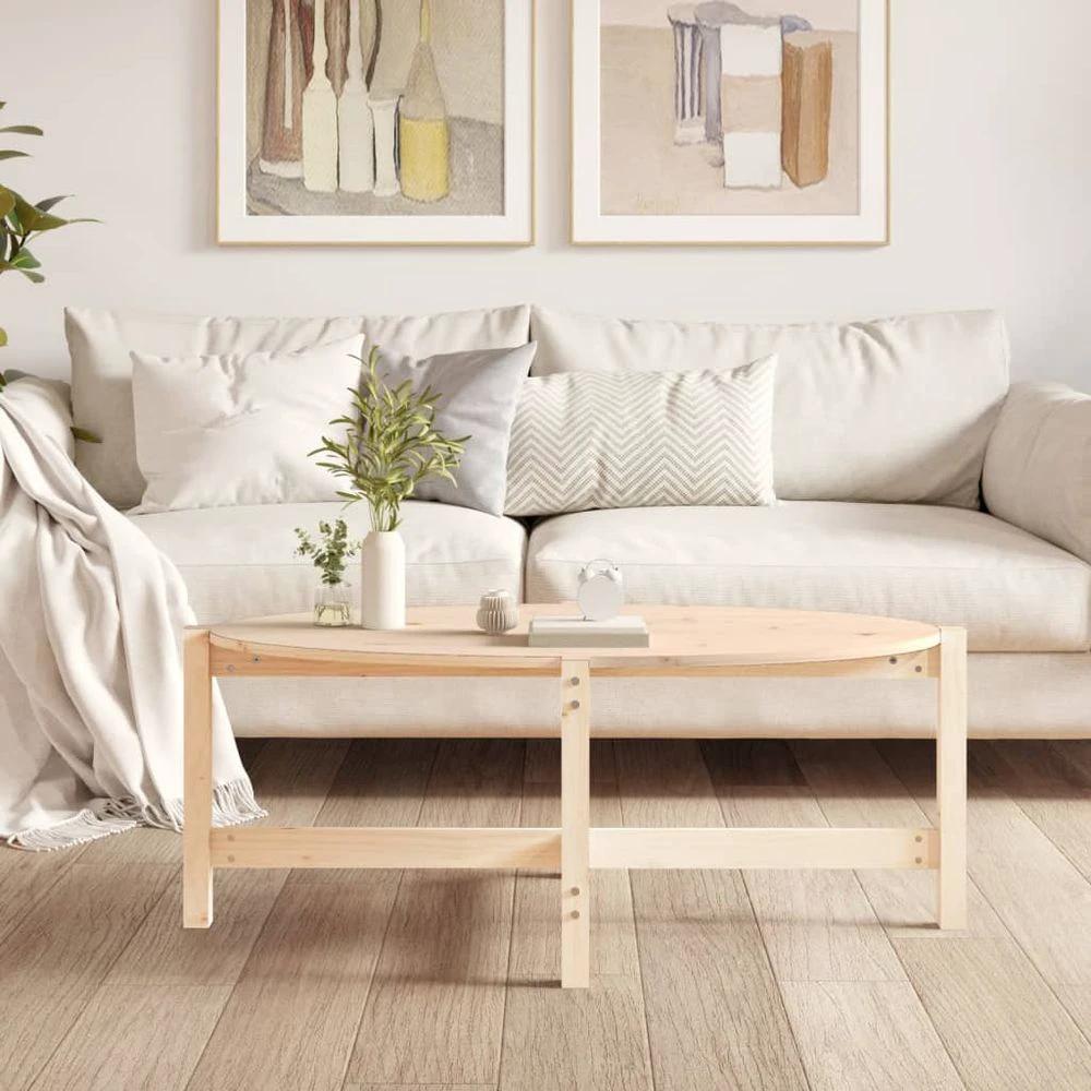 vidaXL Coffee Table 118x63x45 cm vidaXL Solid Wood Pine - Coffee Tables Coffee Table
