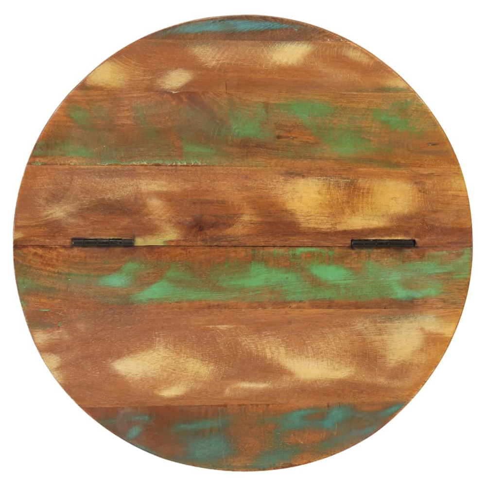 Coffee Table Black 50x39.5 cm Solid Wood vidaXL Reclaimed by vidaXL