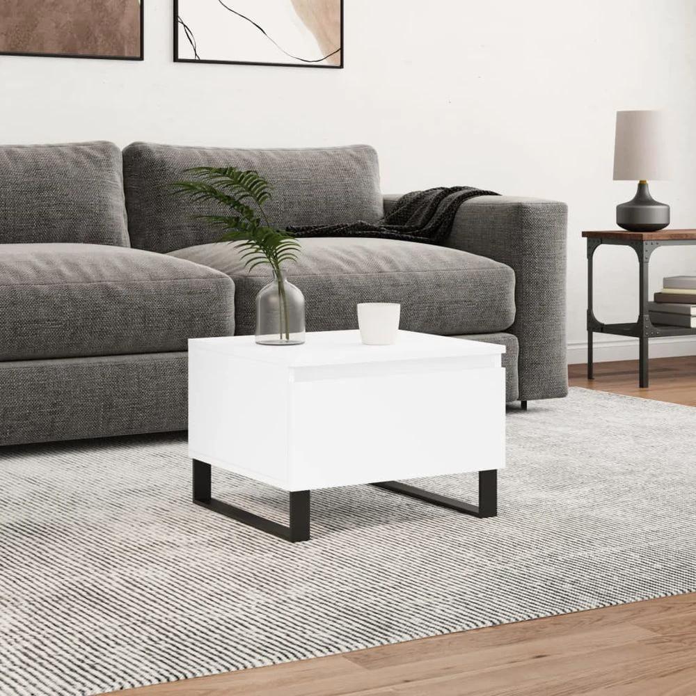 Coffee Table White 50x46x35 cm vidaXL Engineered Wood by vidaXL