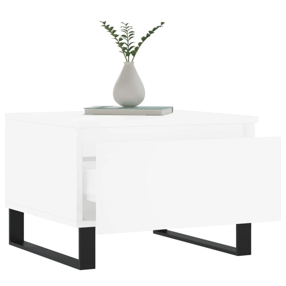 Coffee Table White 50x46x35 cm vidaXL Engineered Wood by vidaXL