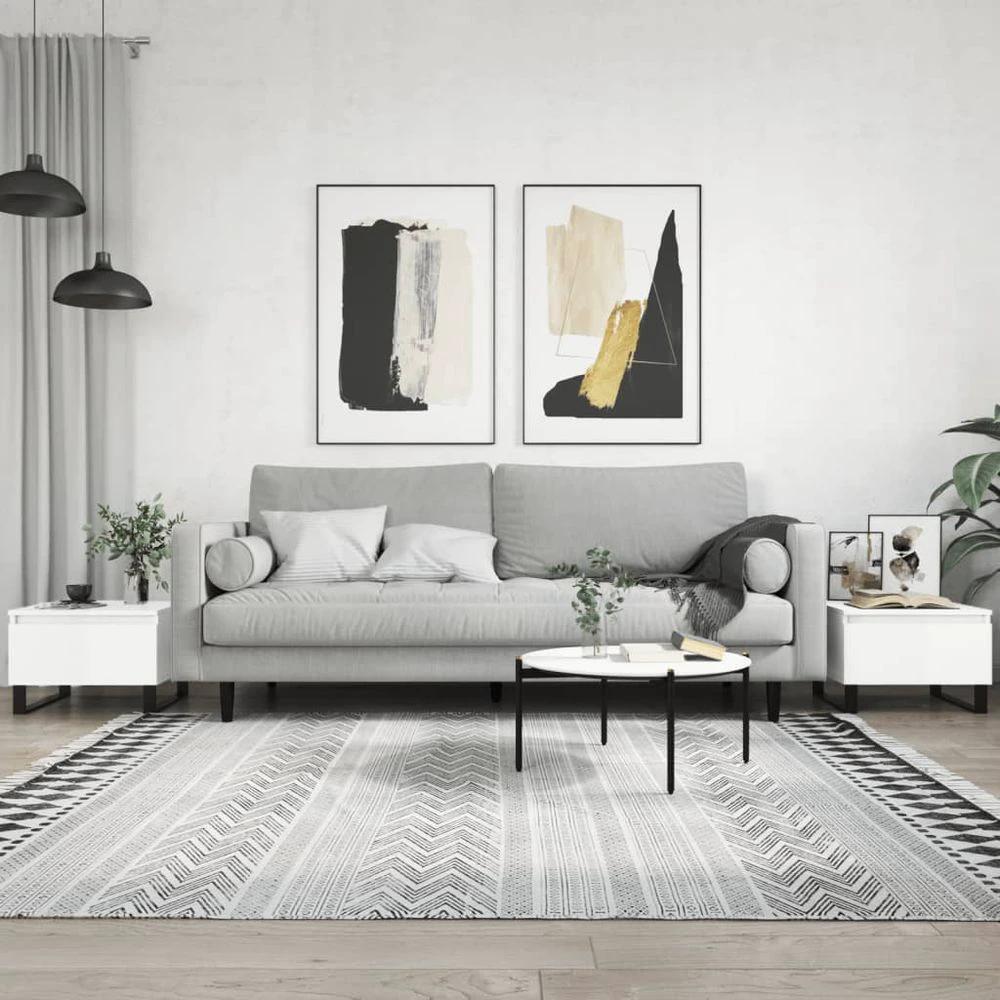 Coffee Table White 50x46x35 cm vidaXL Engineered Wood by vidaXL