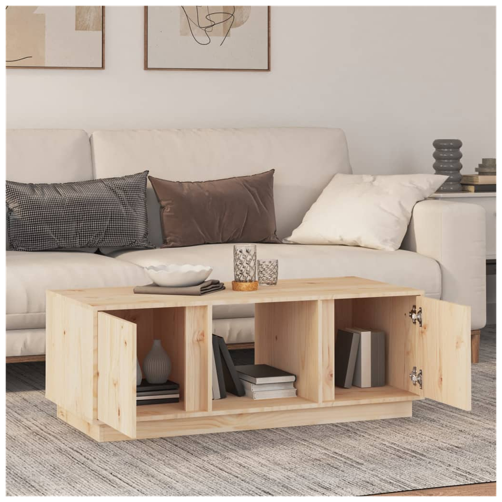 Coffee Table 110x50x40 cm vidaXL Solid Wood Pine by vidaXL