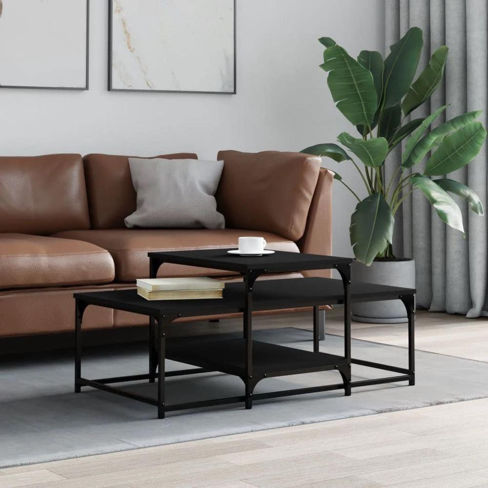 Coffee Table Black 102x60x45 cm vidaXL Engineered Wood by vidaXL
