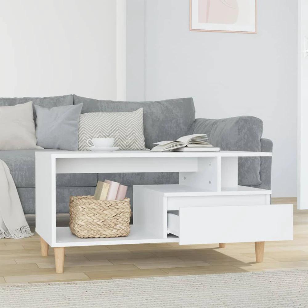 vidaXL Coffee Table White 90x49x45 cm vidaXL Engineered Wood - Coffee Tables Coffee Table