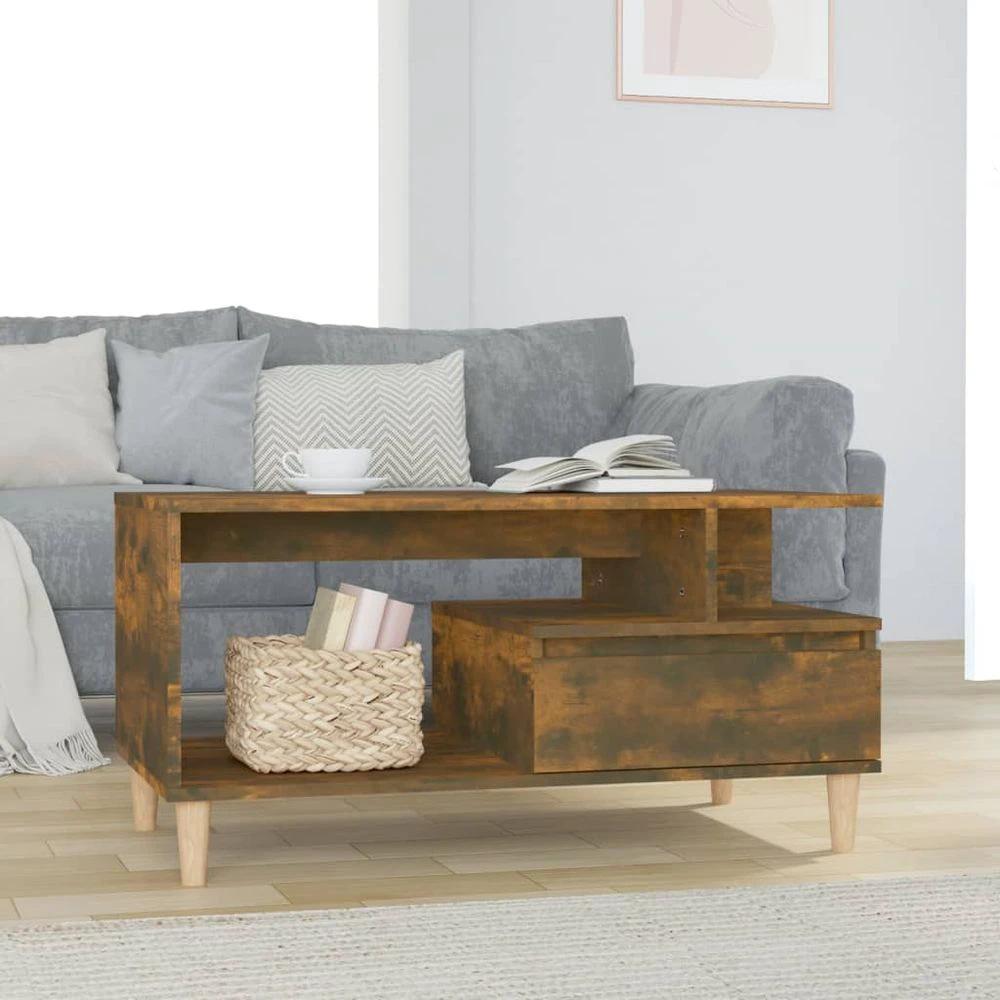 Coffee Table White 90x49x45 cm vidaXL Engineered Wood by vidaXL