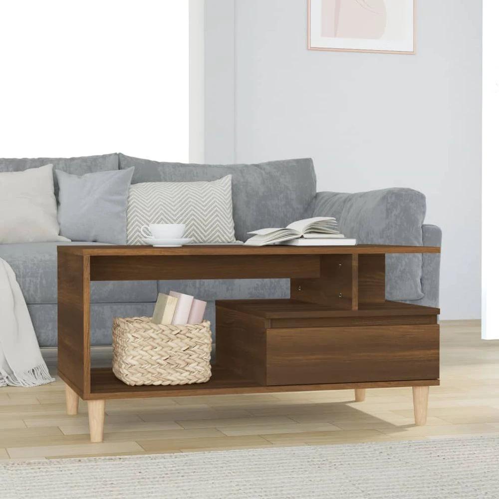Coffee Table White 90x49x45 cm vidaXL Engineered Wood by vidaXL