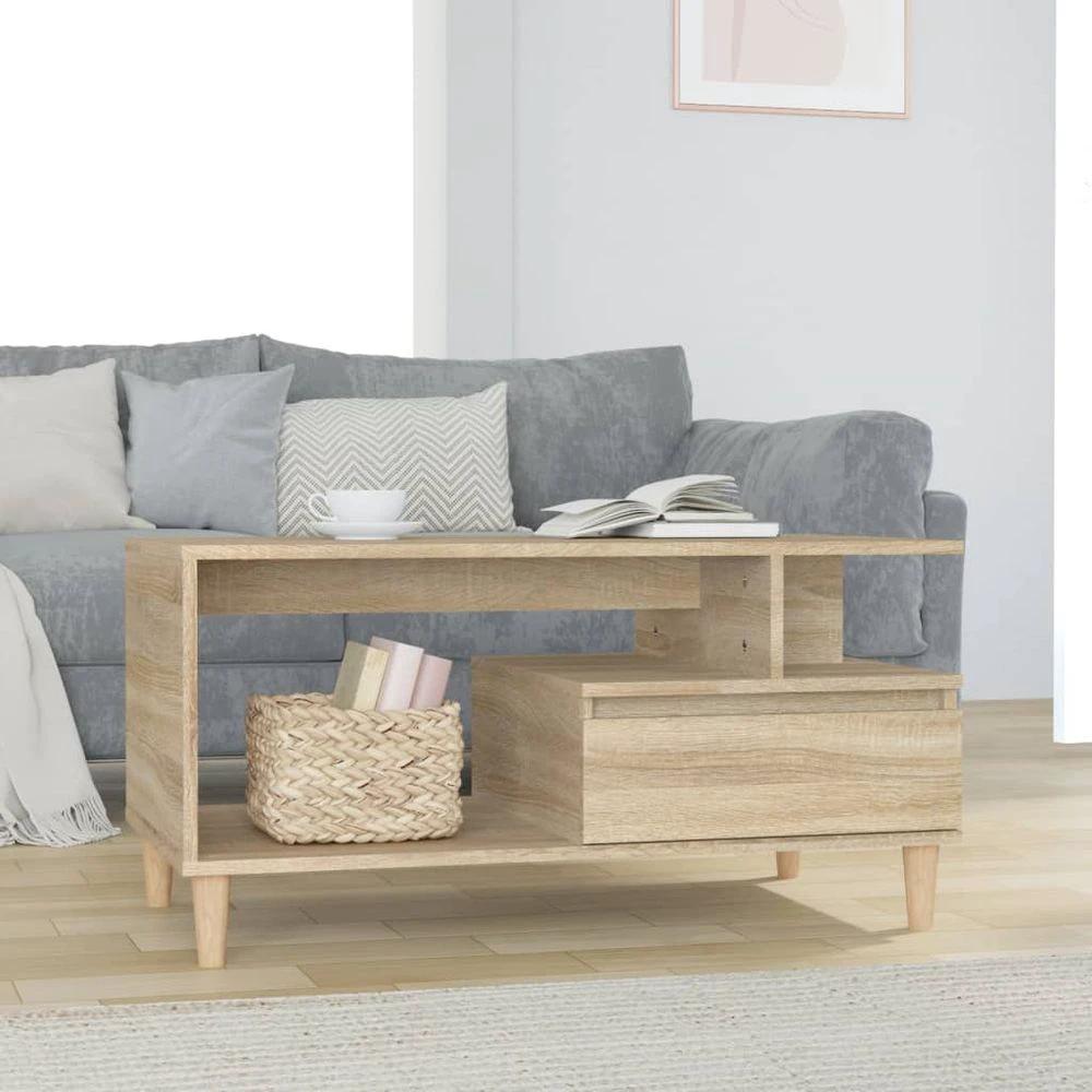 Coffee Table White 90x49x45 cm vidaXL Engineered Wood by vidaXL