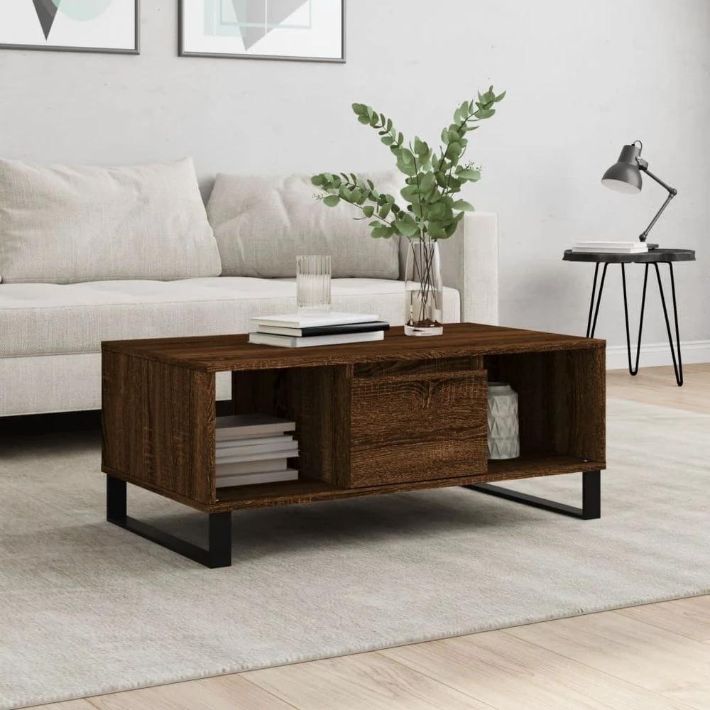 Modern Coffee Table White 90x50x36.5 cm vidaXL Engineered Wood by vidaXL