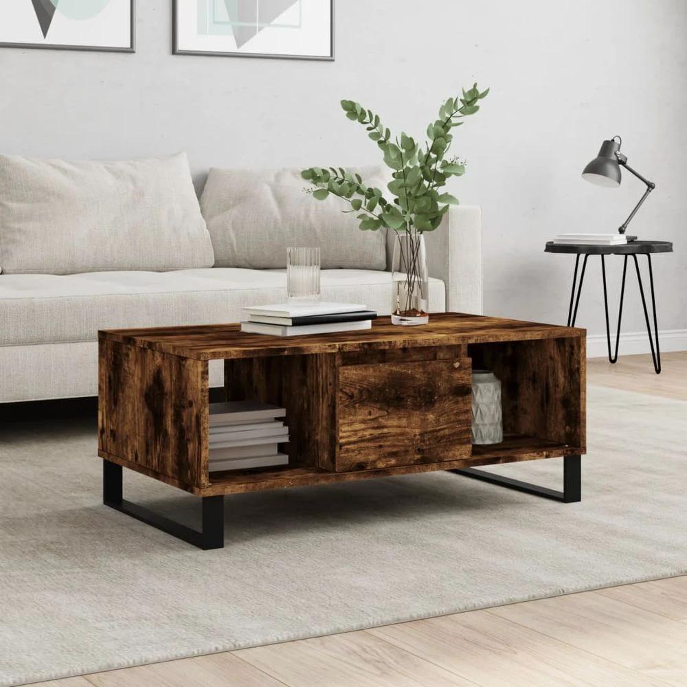 Modern Coffee Table White 90x50x36.5 cm vidaXL Engineered Wood by vidaXL