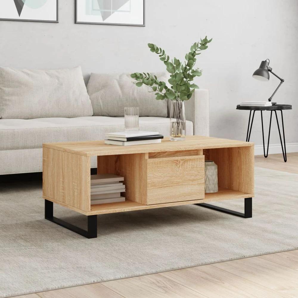 Modern Coffee Table White 90x50x36.5 cm vidaXL Engineered Wood by vidaXL
