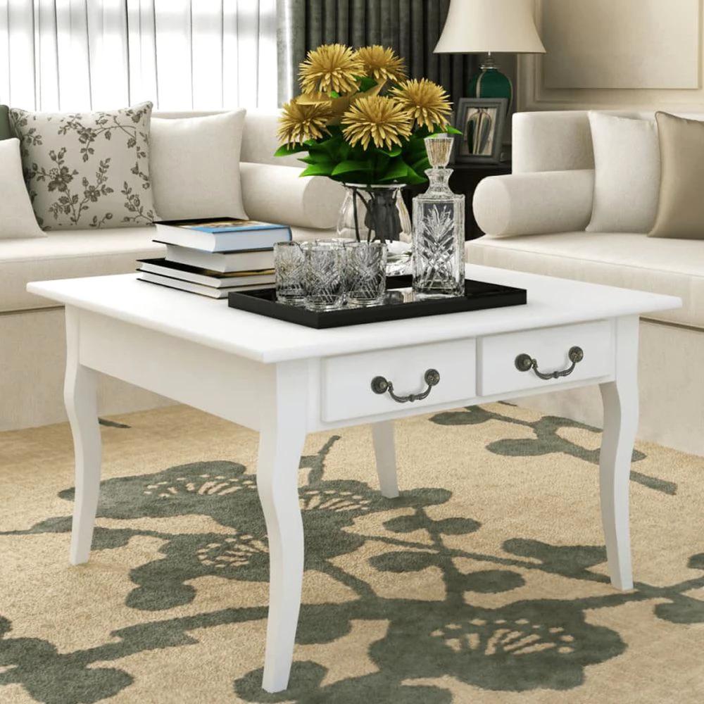 vidaXL Coffee Table White 80x80x50 cm vidaXL Wood - Coffee Tables Coffee Table