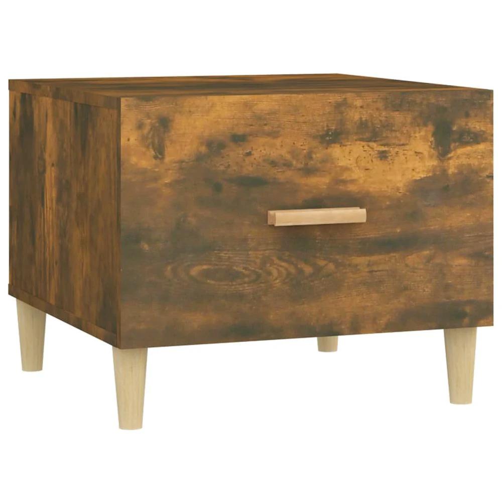 vidaXL Coffee Table Smoked Oak vidaXL 50x50x40 cm Engineered Wood - Coffee Tables Coffee Table