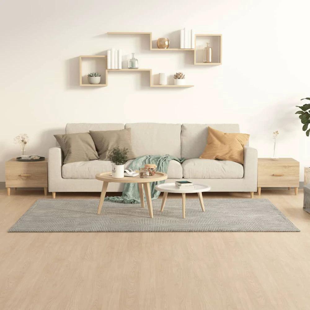 Coffee Table Smoked Oak vidaXL 50x50x40 cm Engineered Wood by vidaXL