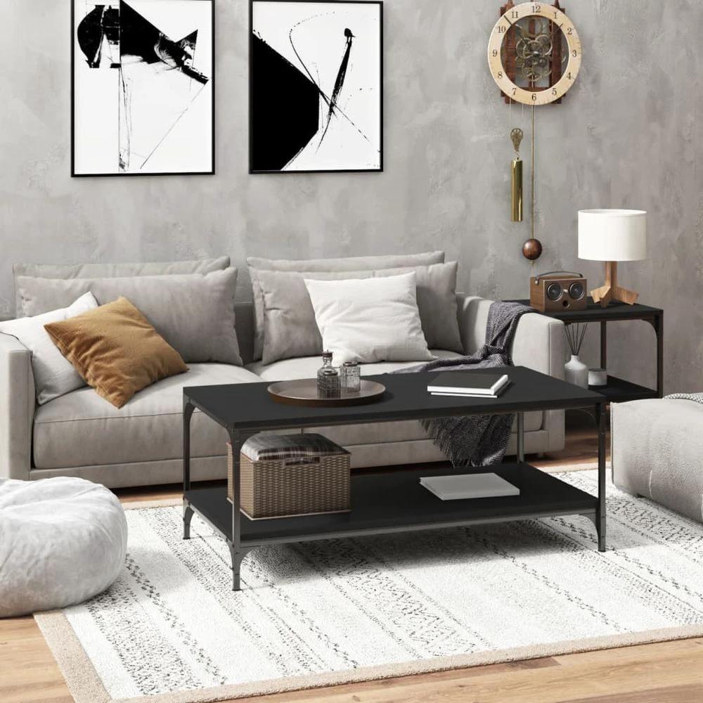 Coffee Table Black 100x50x40 cm vidaXL Engineered Wood by vidaXL