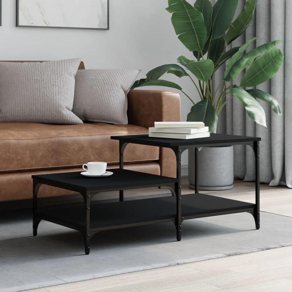 Coffee Table Black 100x50.5x45 cm vidaXL Engineered Wood by vidaXL