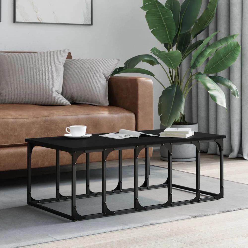 Coffee Table Black 100x50x35.5 cm vidaXL Engineered Wood by vidaXL