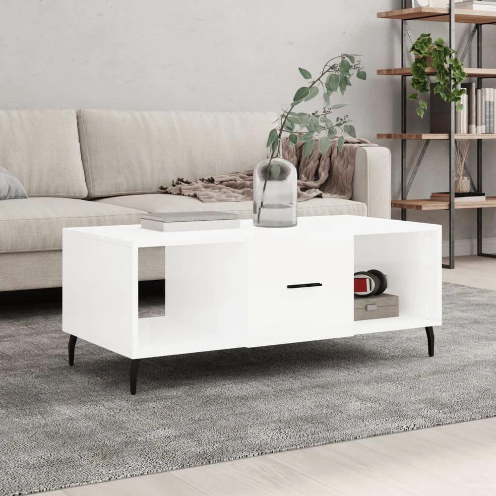 vidaXL Coffee Table White 102x50x40 cm vidaXL Engineered Wood - Coffee Tables Coffee Table