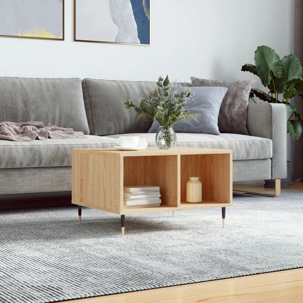 Coffee Table White 60x50x36.5 cm vidaXL Engineered Wood by vidaXL