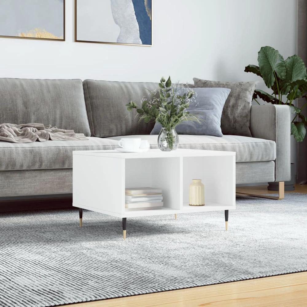 vidaXL Coffee Table White 60x50x36.5 cm vidaXL Engineered Wood - Coffee Tables Coffee Table