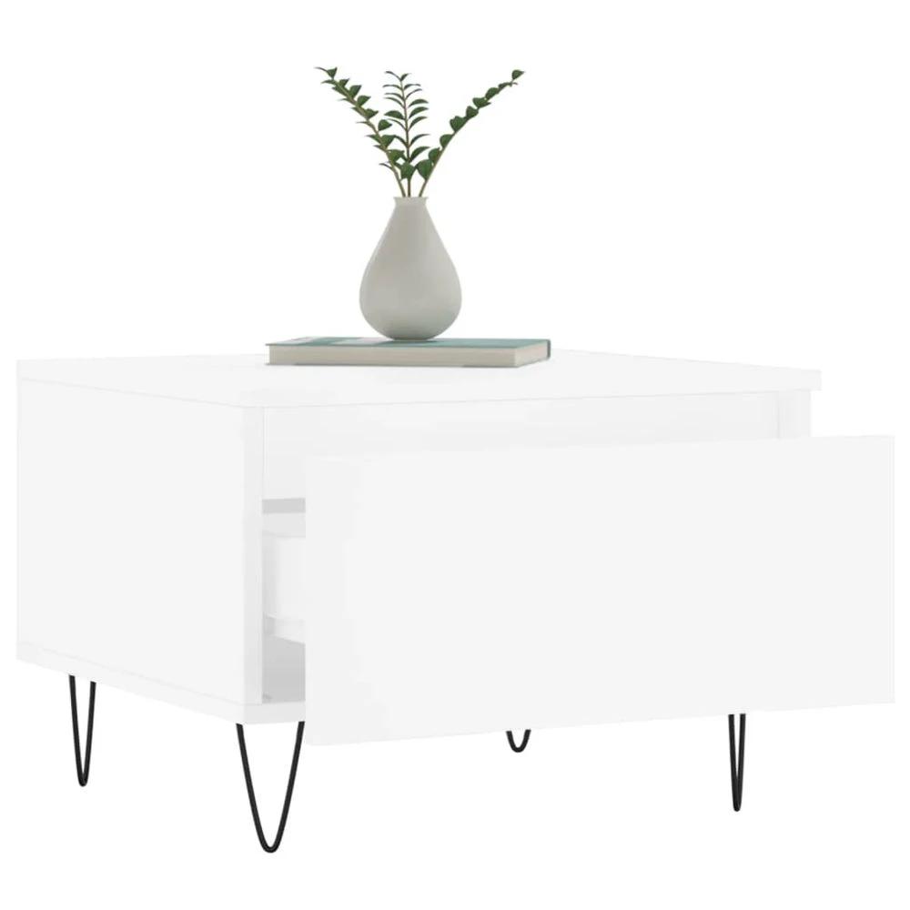 Coffee Table White 50x46x35 cm vidaXL Engineered Wood by vidaXL