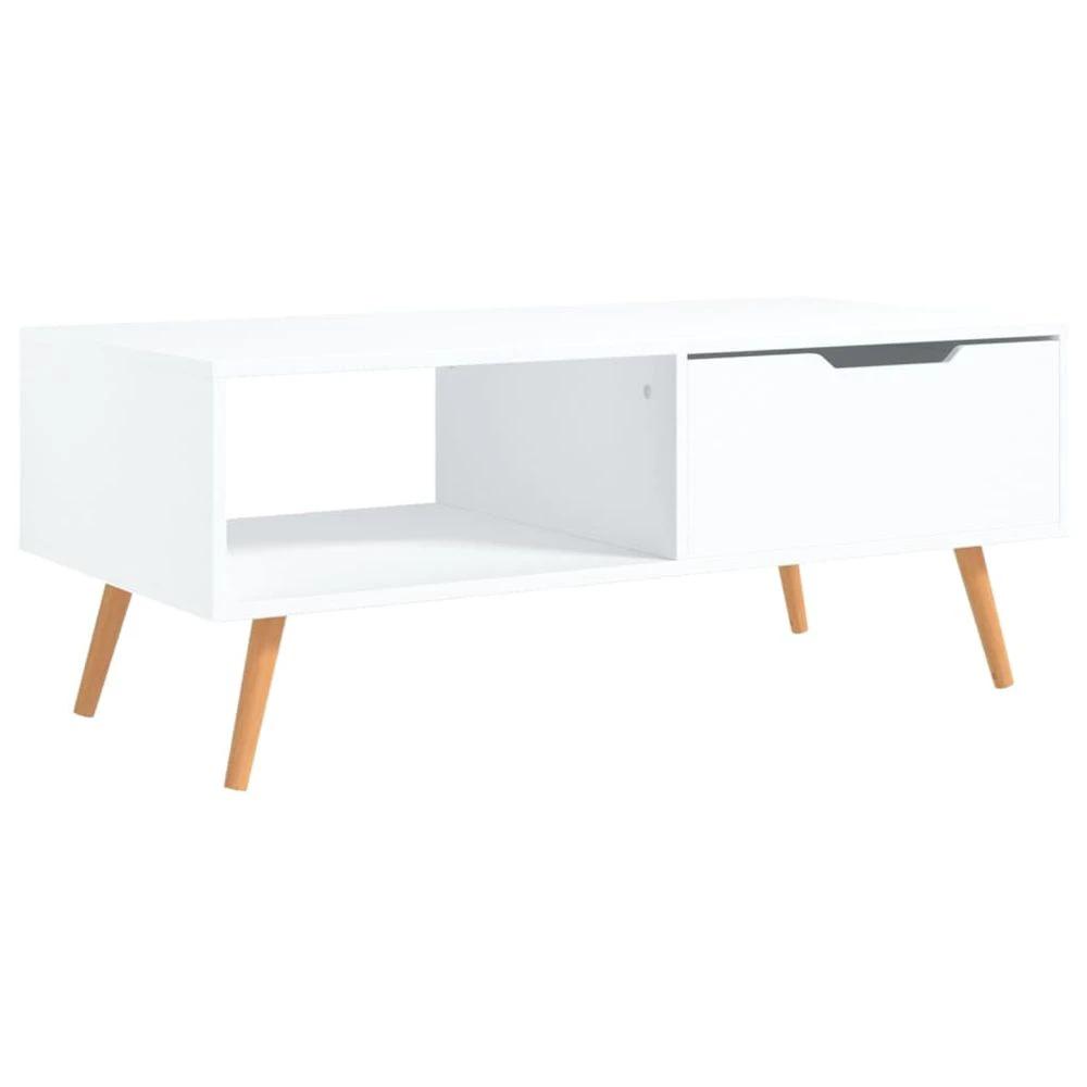 Coffee Table White 100x49.5x43 cm vidaXL Engineered Wood by vidaXL