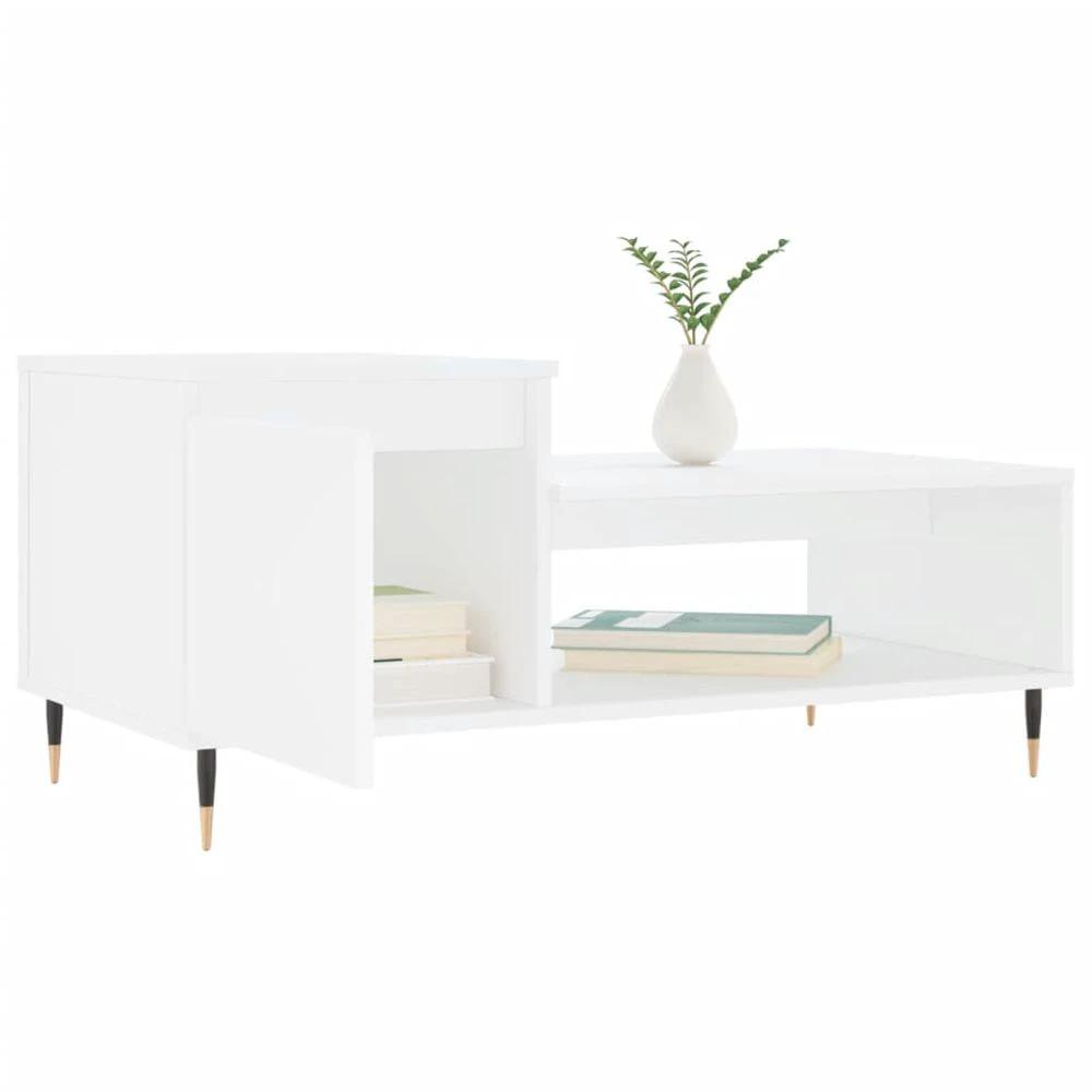 Coffee Table White 100x50x45 cm vidaXL Engineered Wood by vidaXL